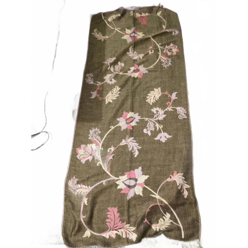 Floral Patterned Decorative Reversible Scarf 72” … - image 4